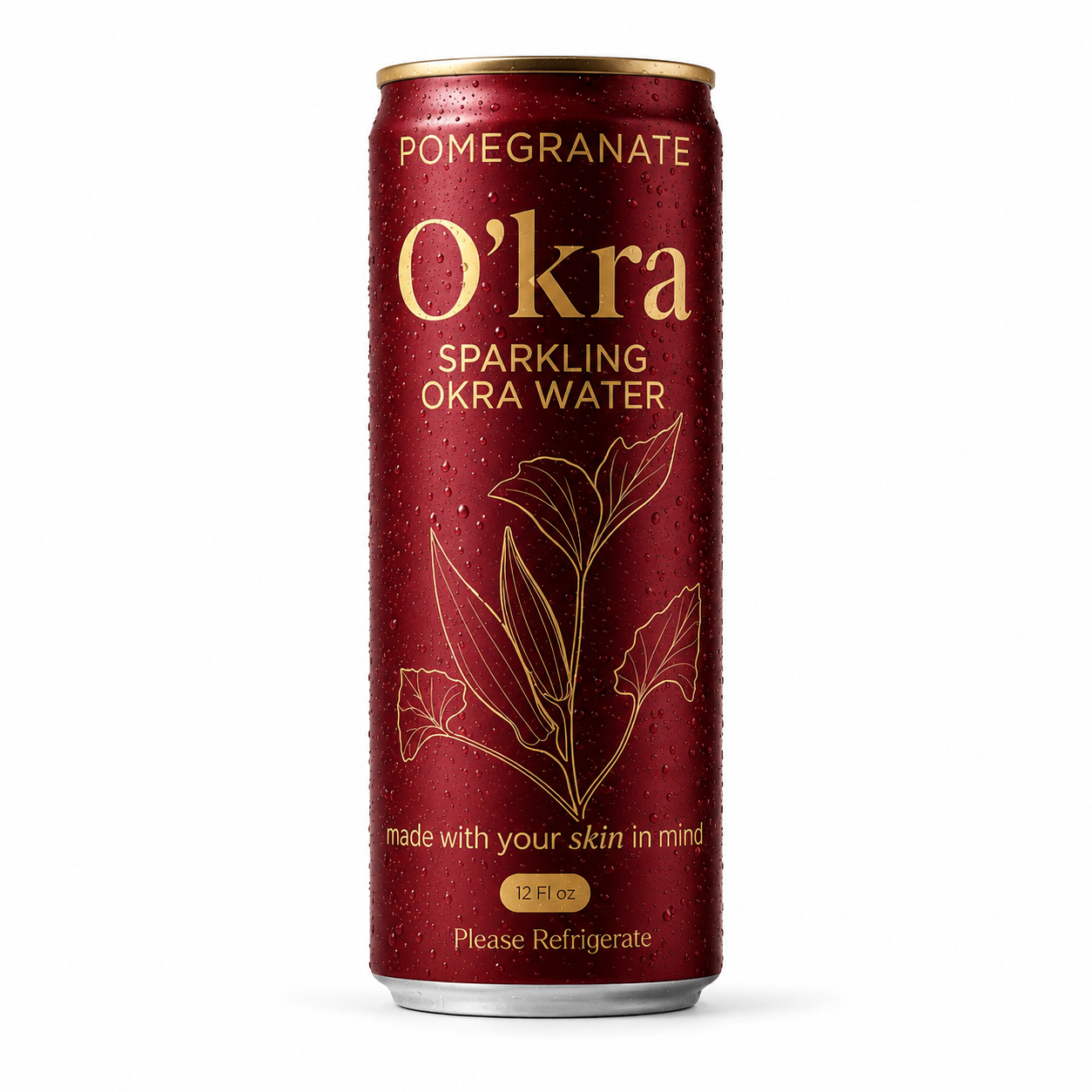 O'KRA Sparkling Okra Water – Pomegranate